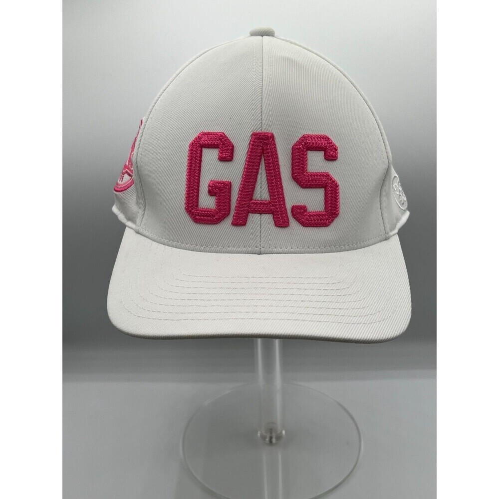 G/Fore GAS Golf Hat White Pink Snapback Cap OSFA Flexfit 110 New